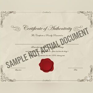 Certificate of Authenticity